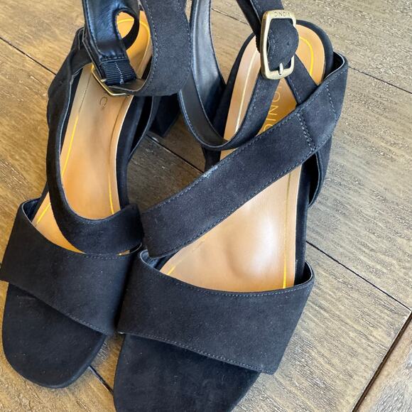 Vionic Samara Block Wedge Sandals Size 6.5 EU 36.5 Party Wedding Event Comfort - Picture 6 of 13